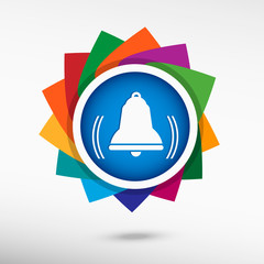 Bell icon color icon, vector illustration