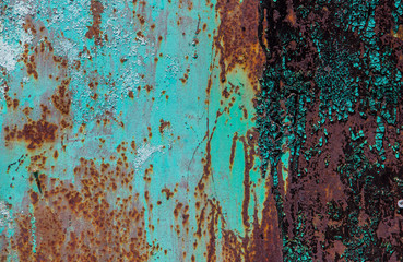 Фон старое железо и потрескавшаяся краска