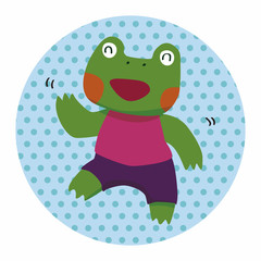 animal frog cartoon theme elements