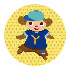 animal monkey cartoon theme elements