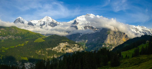Obraz premium Mountain landscape - Jungfrau from Murren Switzerland Alps