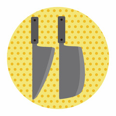 kitchenware knife theme elements vector,eps