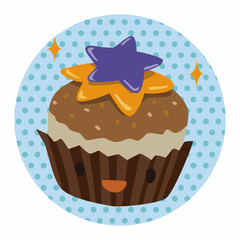 decorating cake flat icon elements background,eps10