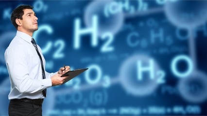 Courier, business, clipboard.