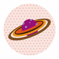 Space planet flat icon elements background,eps10