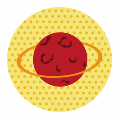 Space planet flat icon elements background,eps10
