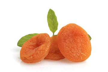 dried apricots isolated