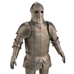3d render of knights armor