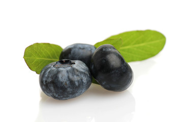 Blueberries isolated on white background