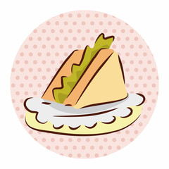 fast food sandwich flat icon elements,eps10