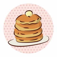 fast food pancake flat icon elements,eps10