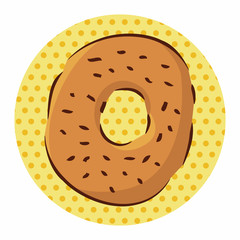 fast food donut flat icon elements,eps10