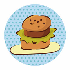 fast food hamburger flat icon elements,eps10