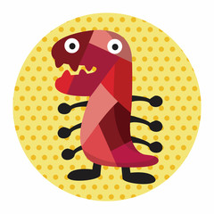 bizarre monster flat icon elements,eps10