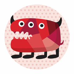 bizarre monster flat icon elements,eps10