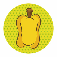 vegetable Green pepper flat icon elements,eps10