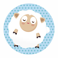 Animal sheep flat icon elements, eps10