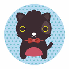 Animal cat flat icon elements, eps10