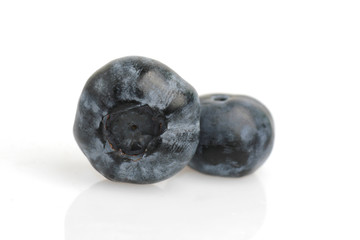 Blueberries isolated on white background