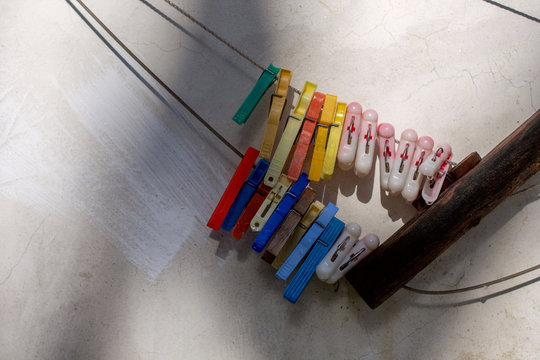 clothes-peg in diffenetn color