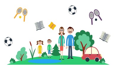 

leisure/vector illustration on different layers, suitable for animation
