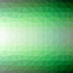 Abstract geometric background of green triangular polygons