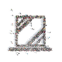 people in the shape of bathroom furniture.