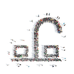 people in the shape of a mixer.