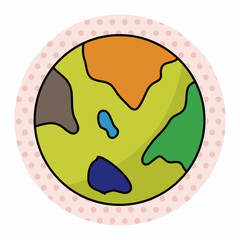 Space planet theme elements