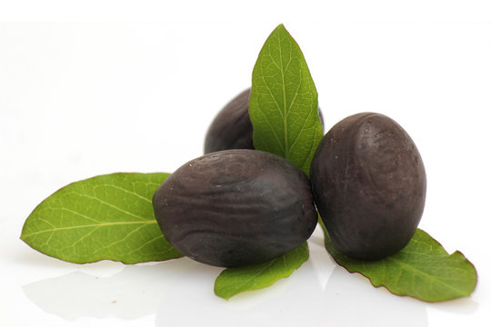 Olives on white Background