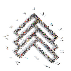 people in the shape of paving stones.