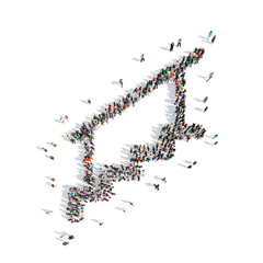 people in the shape of stairs.