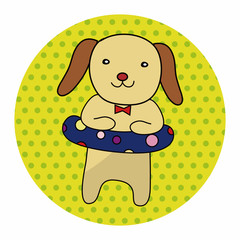 animal dog summer cartoon theme elements