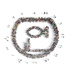 people in the shape of an aquarium.