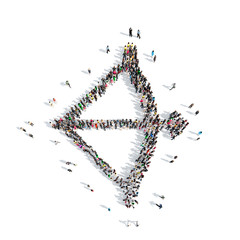 people in the shape of sports archery.