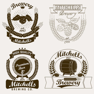 Beer logo, Brewery craft  label