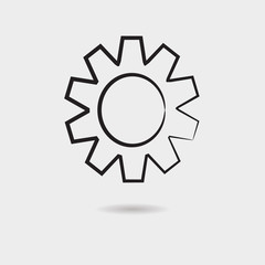 Gear vector icon