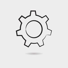 Gear vector icon