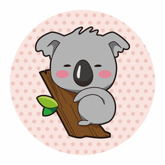 animal koala cartoon theme elements