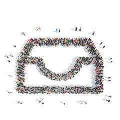 people in the shape of a folder.