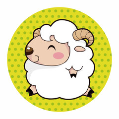 animal sheep cartoon theme elements