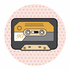 Audiotape theme elements vector,eps