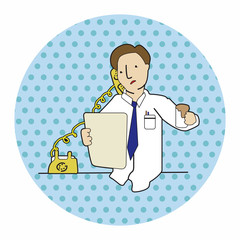 Office workers theme elements