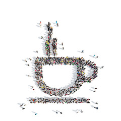 people in the shape of a cup  tea.