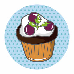 decorating cake flat icon elements background,eps10