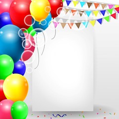 background with colorful balloons 
