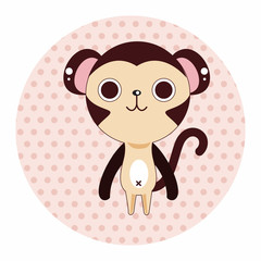 animal monkey cartoon theme elements