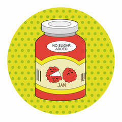 fruit jam theme elements vector,eps