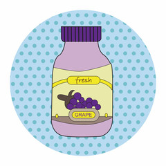 fruit jam theme elements vector,eps