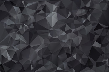 Black Polygonal Mosaic Background, Creative Design Templates
